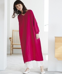 Sunny clouds | サニークラウズ　Ｖネックのサックドレス(ワンピース)