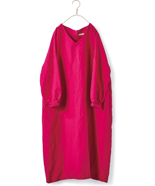 Sunny clouds（サニークラウズ）の「サニークラウズ　Ｖネックのサックドレス（ワンピース・レディース・ピンク/ネイビー・MEDIUM/LARGE/X-LARGE/XX-LARGE/NM）」の12枚目の写真