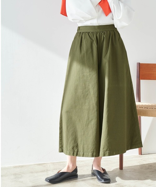 Chaco closet（チャコ クローゼット）の「リラクシングAラインフレアワイドパンツ（その他パンツ・レディース・ブラック/カーキ/ベージュ/ネイビー/ライトベージュ/ブラウン系その他/ブラック系その他/ベージュ系その他・FREE）」の14枚目の写真