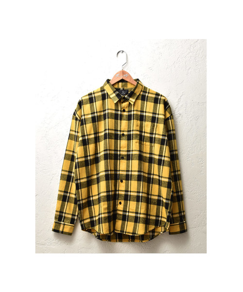 MinoriTY（マイノリティ）の「オーバーサイズチェックシャツ/長袖（シャツ/ブラウス・メンズ・グリーン/ブラック/イエロー/レッド・L/M）」の13枚目の写真