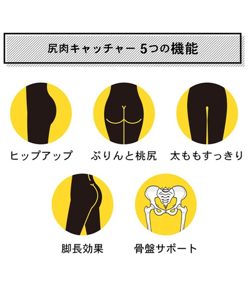 HEAVEN Japan(ヘヴンジャパン)の「尻肉キャッチャー ガードル 補整下着 補正下着 垂れ尻 お腹押さえ 響かない ヒップアップ 骨盤サポート ガードル(ショーツ・レディース・ブラック/ベージュ・58/70/76/64/82)」の15枚目の写真