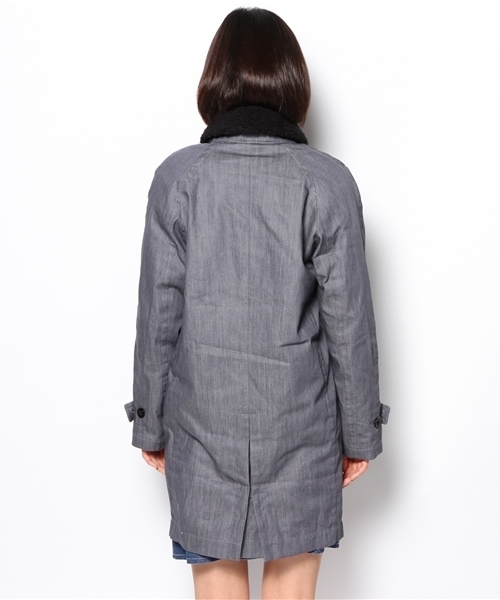WHO'S WHO gallery（フーズフーギャラリー）の「2WAYデニムステンカラー（ステンカラーコート・レディース・グレー/ネイビー・FREE）」の8枚目の写真