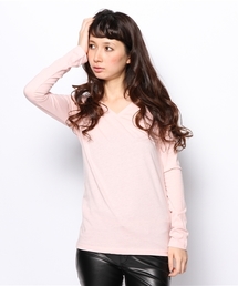 AZUL by moussy | TC天竺V/N長袖PO(Tシャツ/カットソー)