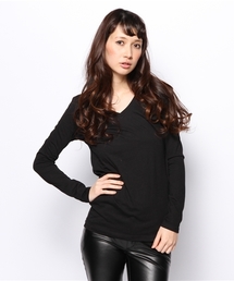 AZUL by moussy | TC天竺V/N長袖PO(Tシャツ/カットソー)