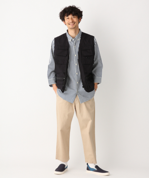 GLOBAL WORK（グローバルワーク）の「デニムシャツ7分袖/827167（シャツ/ブラウス・メンズ・ネイビー/スカイブルー/ブルー系その他4・MEDIUM/X-LARGE/LARGE/SMALL）」の5枚目の写真