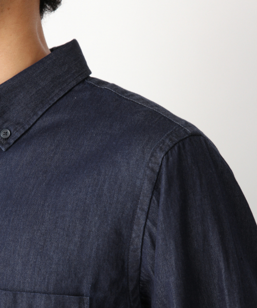 GLOBAL WORK（グローバルワーク）の「デニムシャツ7分袖/827167（シャツ/ブラウス・メンズ・ネイビー/スカイブルー/ブルー系その他4・MEDIUM/X-LARGE/LARGE/SMALL）」の18枚目の写真