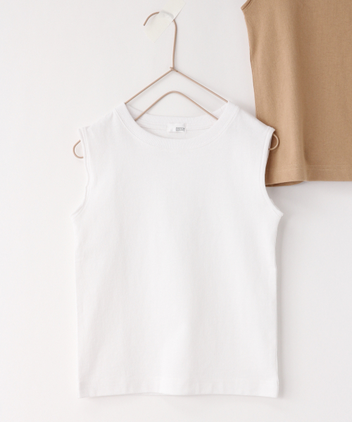 LOWRYS FARM(ローリーズファーム)の「USAノースリーブ 830613(タンクトップ・キッズ・ブラック/ベージュ/グレー/オフホワイト・100/110/120)」の2枚目の写真