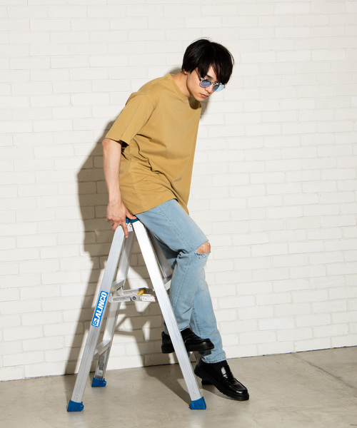 WEGO（ウィゴー）の「WEGO/ピグメント無地Tシャツ（Tシャツ/カットソー・メンズ・ベージュ/パープル/スミクロ・LARGE/MEDIUM）」の20枚目の写真