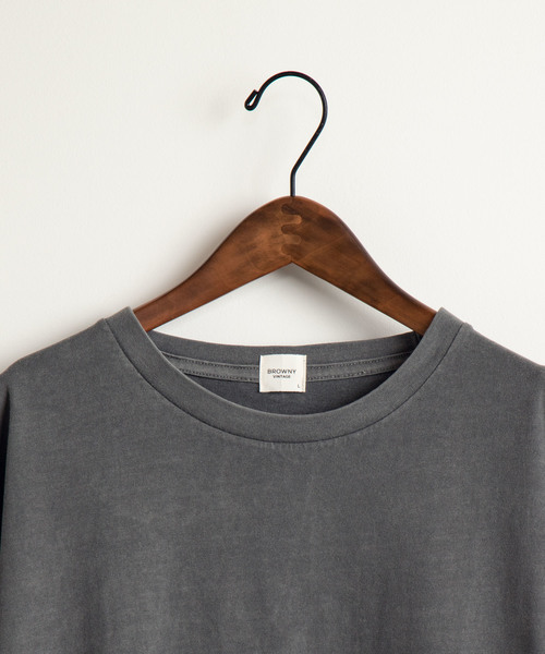 WEGO（ウィゴー）の「WEGO/ピグメント無地Tシャツ（Tシャツ/カットソー・メンズ・ベージュ/パープル/スミクロ・LARGE/MEDIUM）」の12枚目の写真