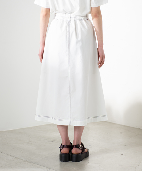 WEGO(ウィゴー)の「WEGO/チノサーキュラーミモレスカート(スカート・レディース・ホワイト/ブラック/ベージュ/カーキ/ダークオレンジ/ダークベージュ・SMALL/MEDIUM/LARGE)」の21枚目の写真