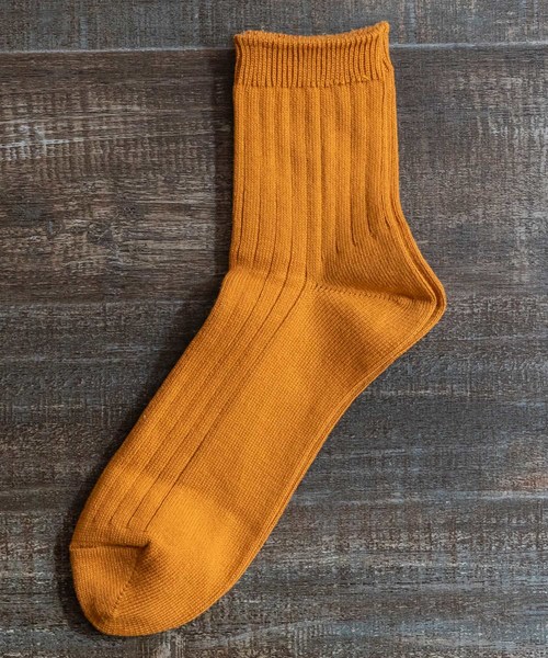 HARUSAKU(ハルサク)の「HARUSAKU RIB HALF SOCKS:ハルサク リブハーフソックス(ソックス/靴下・メンズ・ブラック/オフホワイト/マスタード/レッド/ブルー/イエロー/ミント/バイオレット・L/M/S)」の12枚目の写真