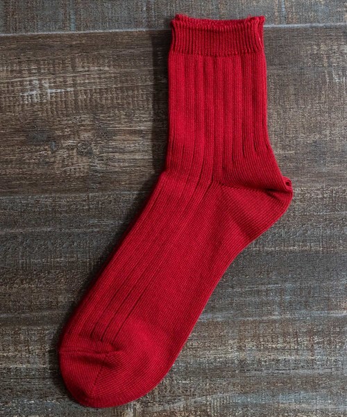 HARUSAKU(ハルサク)の「HARUSAKU RIB HALF SOCKS:ハルサク リブハーフソックス(ソックス/靴下・メンズ・ブラック/オフホワイト/マスタード/レッド/ブルー/イエロー/ミント/バイオレット・L/M/S)」の13枚目の写真