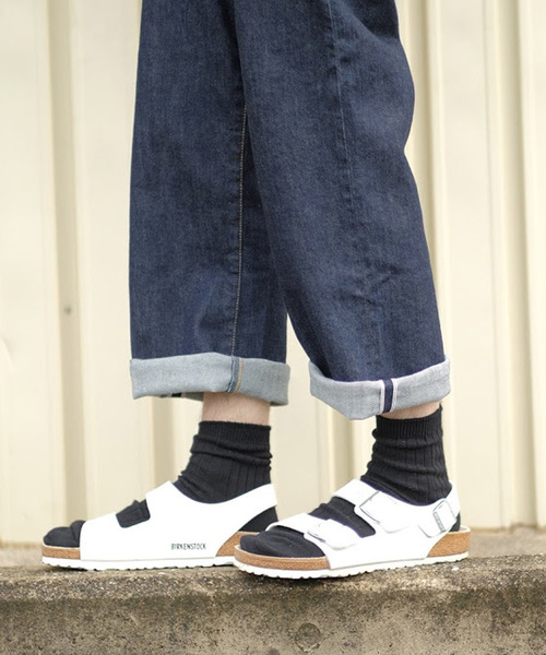 HARUSAKU(ハルサク)の「HARUSAKU RIB HALF SOCKS:ハルサク リブハーフソックス(ソックス/靴下・メンズ・ブラック/オフホワイト/マスタード/レッド/ブルー/イエロー/ミント/バイオレット・L/M/S)」の14枚目の写真