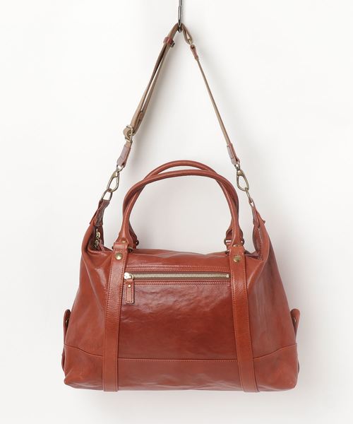 sot（ソット）公式 ELEGANZAレザー 2way がま口 ボストンバッグ