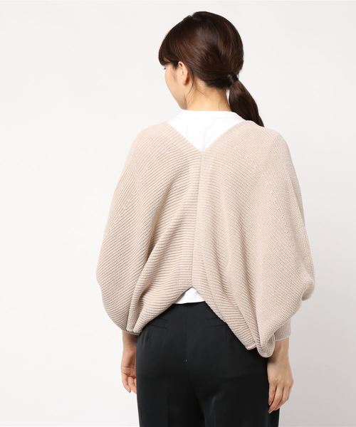 DouDou(ドゥドゥ)の「片畦ボレロカーディガン(カーディガン/ボレロ・レディース・ベージュ/ブラウン・FREE)」の3枚目の写真