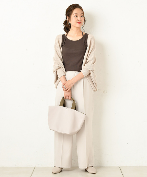 DouDou(ドゥドゥ)の「片畦ボレロカーディガン(カーディガン/ボレロ・レディース・ベージュ/ブラウン・FREE)」の18枚目の写真