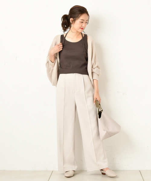DouDou(ドゥドゥ)の「片畦ボレロカーディガン(カーディガン/ボレロ・レディース・ベージュ/ブラウン・FREE)」の15枚目の写真