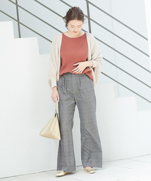 DouDou(ドゥドゥ)の「片畦ボレロカーディガン(カーディガン/ボレロ・レディース・ベージュ/ブラウン・FREE)」の6枚目の写真