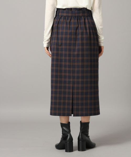 LOWRYS FARM（ローリーズファーム）の「チェックタイトスカート　853336（スカート・レディース・ベージュ/ネイビー・MEDIUM/LARGE）」の6枚目の写真