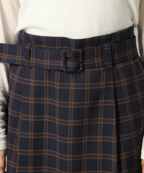 LOWRYS FARM（ローリーズファーム）の「チェックタイトスカート　853336（スカート・レディース・ベージュ/ネイビー・MEDIUM/LARGE）」の9枚目の写真