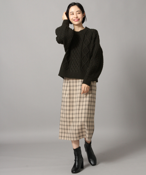 LOWRYS FARM（ローリーズファーム）の「チェックタイトスカート　853336（スカート・レディース・ベージュ/ネイビー・MEDIUM/LARGE）」の16枚目の写真