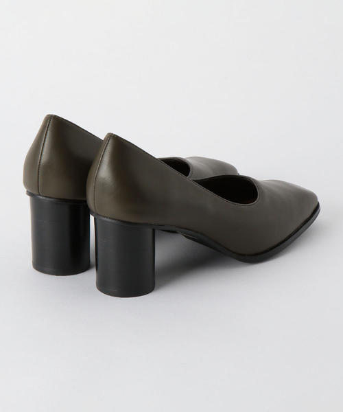 BEAUTY&YOUTH UNITED ARROWS（ビューティーアンドユースユナイテッドアローズ）の「BY Vカットチャンキーヒールパンプス ◆（パンプス・レディース・ブラック/オリーブ・36h/37h/35h/37/36）」の7枚目の写真
