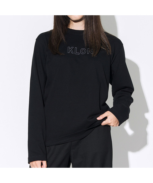 KLON(クローン)の「KLON LONG T FRAME LOGO BLACK(Tシャツ/カットソー・レディース・ブラック・SMALL/MEDIUM/LARGE/X-LARGE/XX-LARGE)」の1枚目の写真
