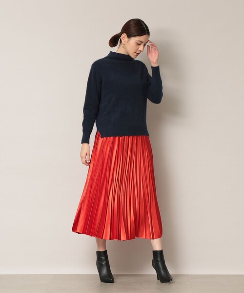 EPOCA THE SHOP（エポカザショップ）の「カラーサテンプリーツスカート 