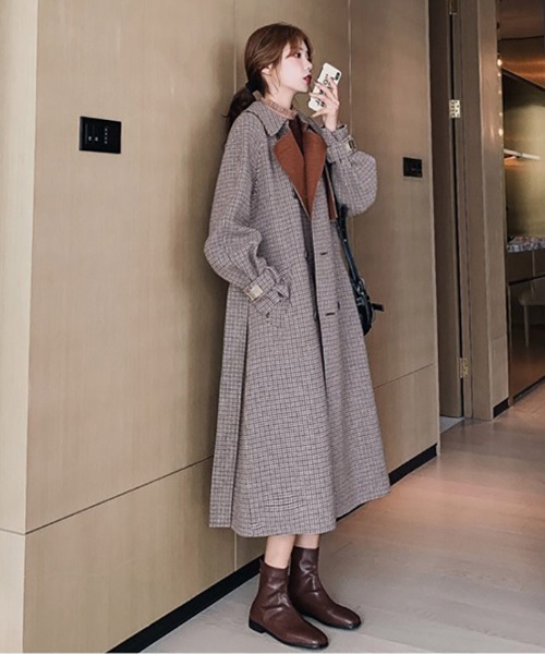 おしゃれスタ（オシャレスタ）の「【XROSS RAY】チェック柄 ロング