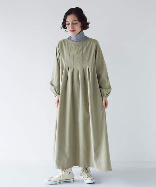 ワンピース ワンピース起毛タックワンピース ワンピース Fillil フィリル のファッション