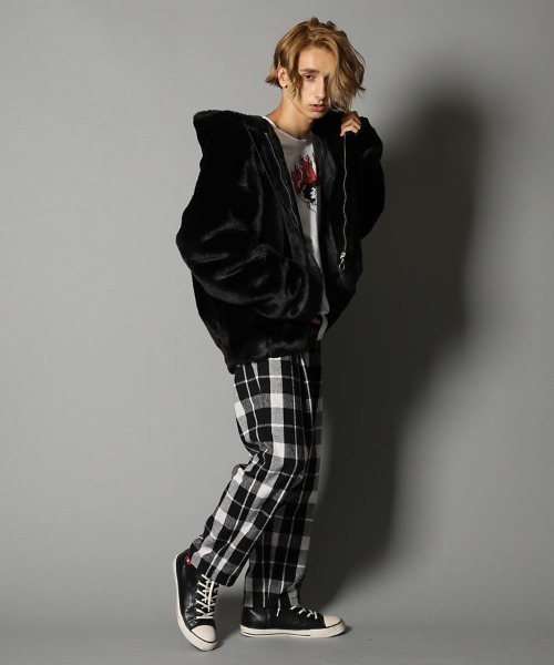 ローリングストーンズ　フード付きファーアウター JACKROSE（ジャックローズ）の「ローリングストーンズ コラボ
