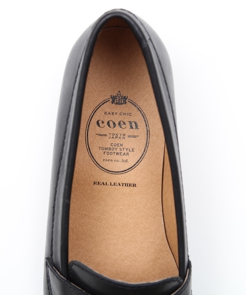 coen(コーエン)の「スムースレザーローファー(ドレスシューズ・レディース・ブラック/ブラウン・SMALL/MEDIUM/LARGE)」の5枚目の写真