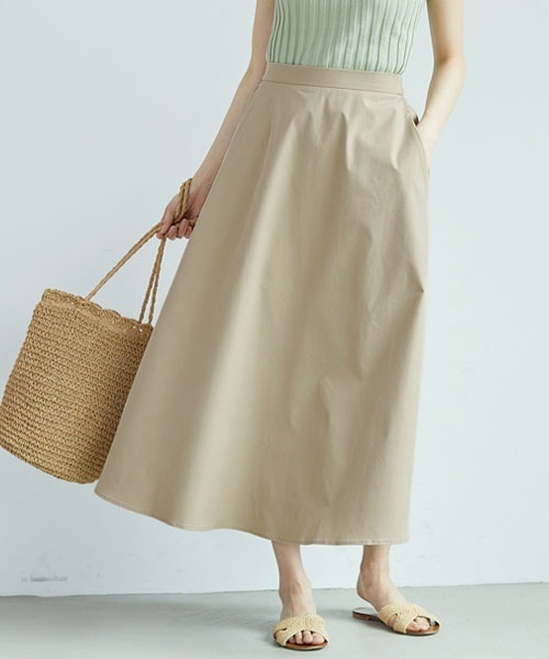 coca（coca）（コカ）の「ハリ感ミモレ丈スカート（スカート・レディース・ブラック/ベージュ/ピンク/イエロー・ONE SIZE）」の3枚目の写真