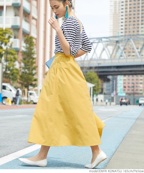 coca（coca）（コカ）の「ハリ感ミモレ丈スカート（スカート・レディース・ブラック/ベージュ/ピンク/イエロー・ONE SIZE）」の13枚目の写真