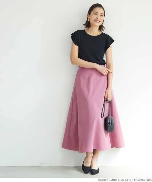 coca（coca）（コカ）の「ハリ感ミモレ丈スカート（スカート・レディース・ブラック/ベージュ/ピンク/イエロー・ONE SIZE）」の17枚目の写真