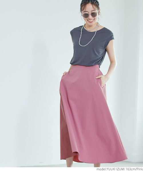 coca（coca）（コカ）の「ハリ感ミモレ丈スカート（スカート・レディース・ブラック/ベージュ/ピンク/イエロー・ONE SIZE）」の18枚目の写真