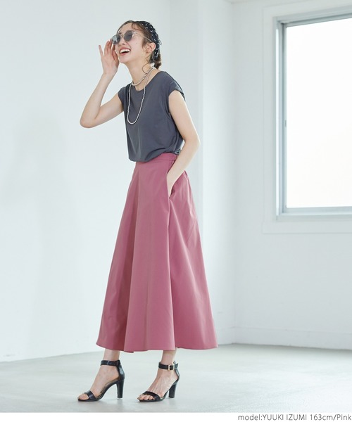 coca（coca）（コカ）の「ハリ感ミモレ丈スカート（スカート・レディース・ブラック/ベージュ/ピンク/イエロー・ONE SIZE）」の19枚目の写真