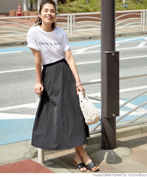 coca（coca）（コカ）の「ハリ感ミモレ丈スカート（スカート・レディース・ブラック/ベージュ/ピンク/イエロー・ONE SIZE）」の7枚目の写真