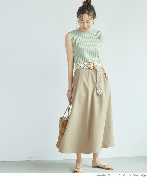 coca（coca）（コカ）の「ハリ感ミモレ丈スカート（スカート・レディース・ブラック/ベージュ/ピンク/イエロー・ONE SIZE）」の11枚目の写真