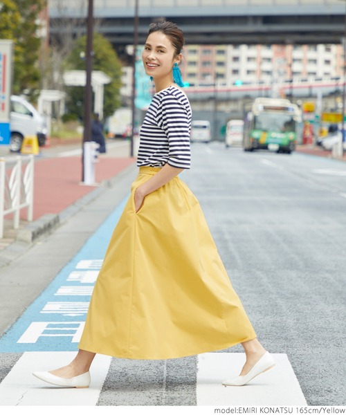 coca（coca）（コカ）の「ハリ感ミモレ丈スカート（スカート・レディース・ブラック/ベージュ/ピンク/イエロー・ONE SIZE）」の16枚目の写真