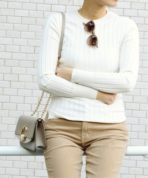 Deuxieme Classe Silk RIB クルーネック プルオーバー