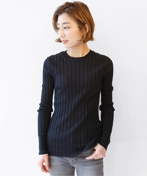 Deuxieme Classe /Silk RIB クルーネックプルオーバー Deuxieme Classe Silk RIB クルーネック プルオーバー