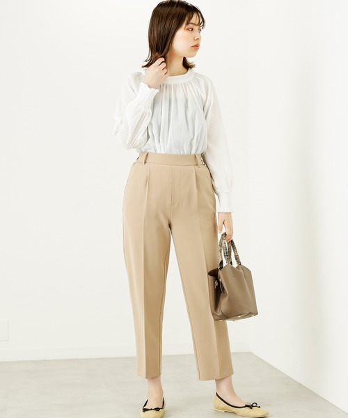 natural couture(ナチュラルクチュール)の「【WEB限定カラー有り】楊柳ガーゼギャザーブラウス(シャツ/ブラウス・レディース・ホワイト/ベージュ/サックスブルー/ミント/ブラック・FREE)」の13枚目の写真