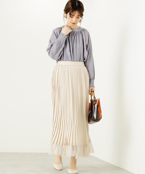 natural couture(ナチュラルクチュール)の「【WEB限定カラー有り】楊柳ガーゼギャザーブラウス(シャツ/ブラウス・レディース・ホワイト/ベージュ/サックスブルー/ミント/ブラック・FREE)」の9枚目の写真