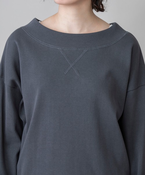 Munich(ミューニック)の「ハイテンションサーキュラーリブ ラウンドネックプルオーバー(セットアップ可)(Tシャツ/カットソー・レディース・ベージュ/ダークグレー/スモークピンク・FREE)」の10枚目の写真