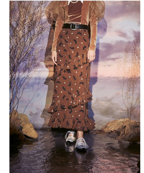 PAMEO POSE（パメオポーズ）の「Swan Pearl Spiral Skirt（スカート 
