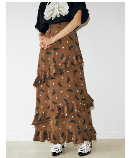 PAMEO POSE（パメオポーズ）の「Swan Pearl Spiral Skirt（スカート 