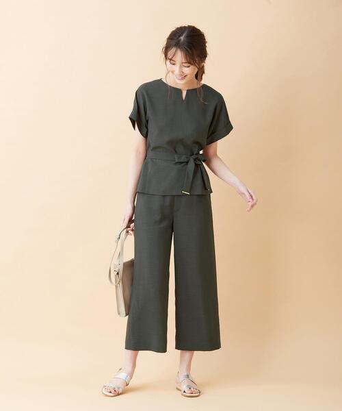 J.PRESS Ladies(J.プレス レディス)の「【接触冷感】マルソースパンボイル ブラウス(シャツ/ブラウス・レディース・ネイビー系/ブラウン系・XS)」の18枚目の写真