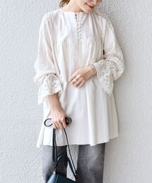 SHIPS | 【WEB限定】レースタック2WAYチュニック◇(シャツ/ブラウス)