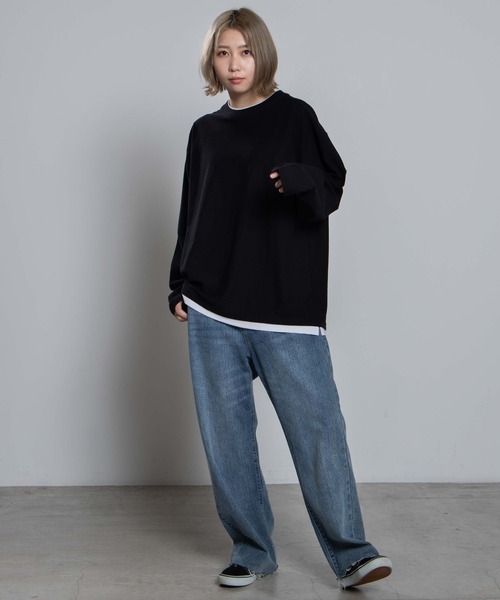 WEGO（ウィゴー）の「WEGO/レイヤードポケットTシャツ（Tシャツ/カットソー・メンズ・ネイビー/ベージュ/ブラック・MEDIUM/LARGE）」の15枚目の写真